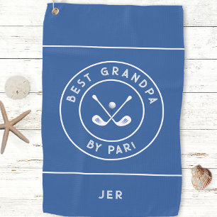 Best Granpa By Par Funny Golfer Humor Golf Golf Towel