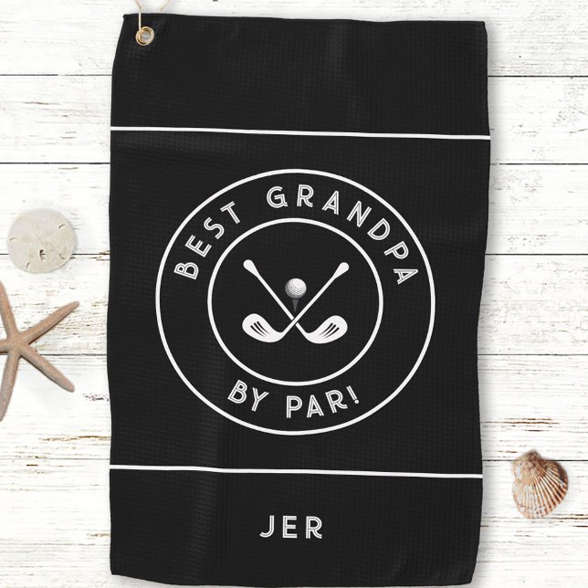 Best Granpa By Par | Funny Golfer Humor Golf  Golf Towel (Best Granpa By Par | Funny Golfer Humor Golf Golf Towel)