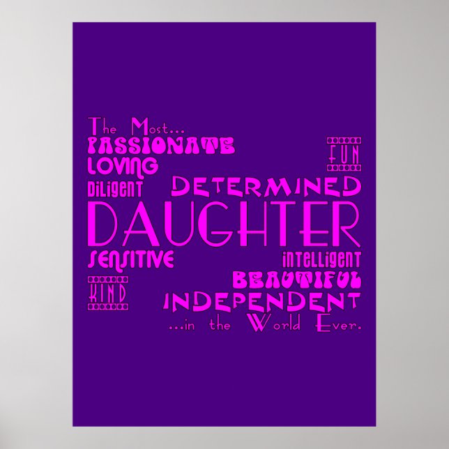 Best & Greastest Daughters Birthdays : Qualities Poster (Front)