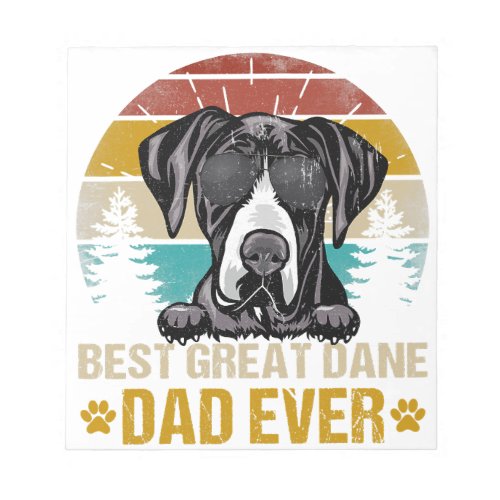 best great dane dad ever  dog lover  notepad