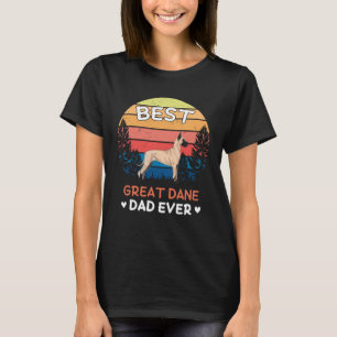 Best Great Dane Dad Ever Retro Vintage T-Shirt