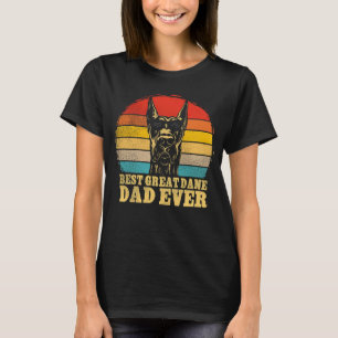 Best Great Dane Dad Ever Retro Vintage T-Shirt