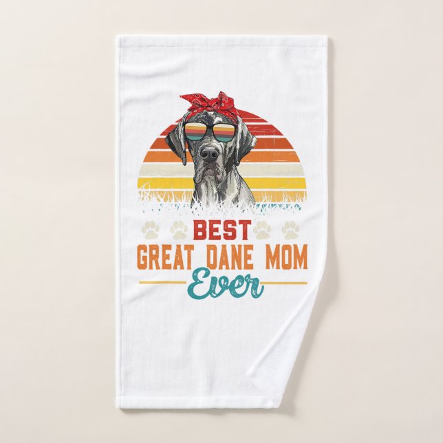 best great dane mom ever great dane mama mors day  hand towel  (Hand Towel)