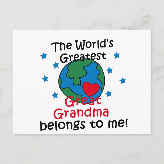 Best Great Grandma Belongs to me Postcard (Front)