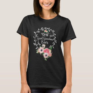 Best Great Grandma Ever Floral Decoration T-Shirt