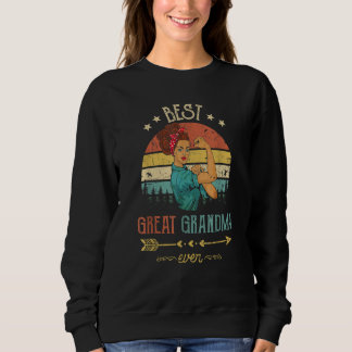 Best Great Grandma Ever Women Rosie Vintage Decor Sweatshirt