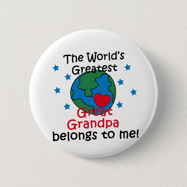 Best Great Grandpa Belongs to me Button (Front)