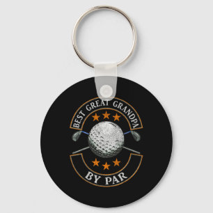 Best Great Grandpa By Par Golf Lover Sports Father Keychain