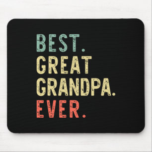 Best Great Grandpa Ever Funny Retro Vintage Mouse Pad