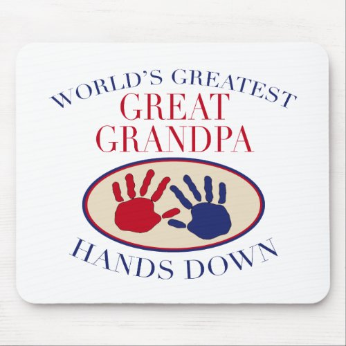Best Great Grandpa Hands Down Mouse Pad