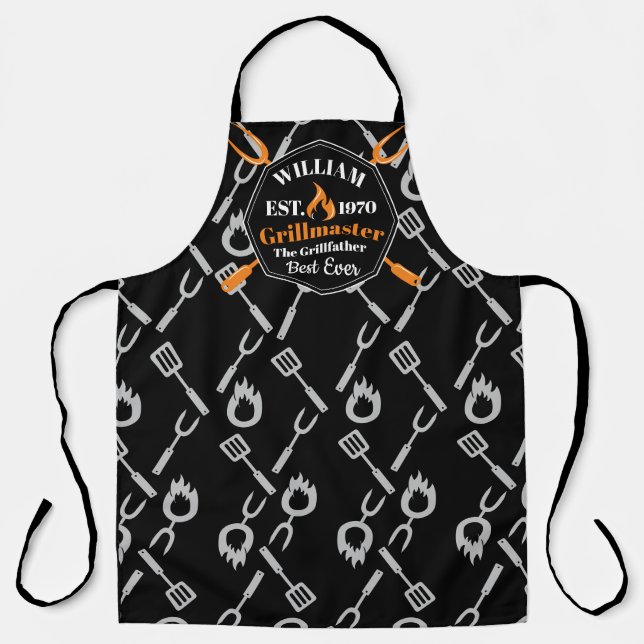 Best Grillmaster Ever Custom For Him Apron (Front)