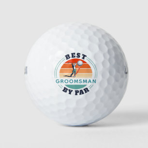 Best Groomsman By Par Custom Retro Golf Balls