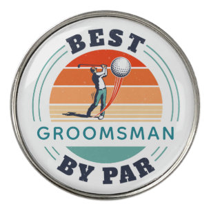 Best Groomsman By Par Custom Sports Retro Golf Ball Marker