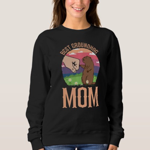 Best Groundhog Mom Ever Early Spring Groundhog Day Sweatshirt