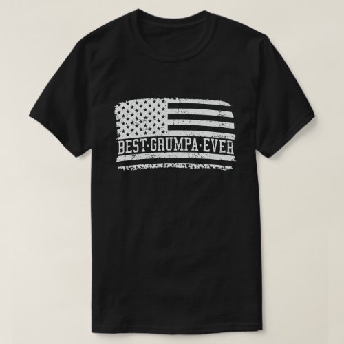 Best Grumpa Ever American Flag Vintage grandpa  T_Shirt