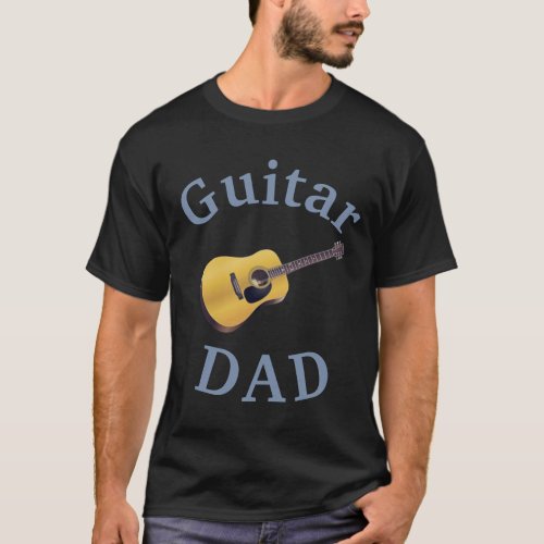 Best Guitar Dad Ever  Acoustical Guitar Image T_Shirt