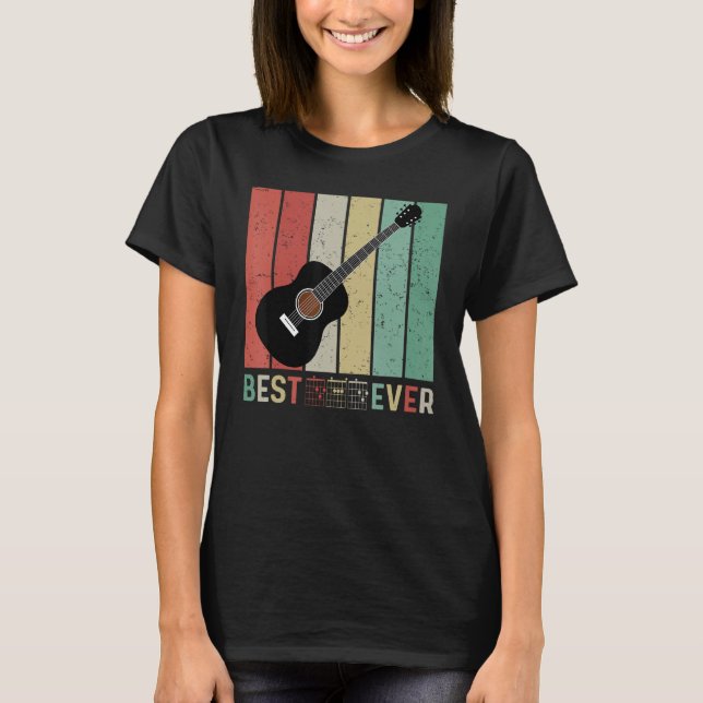 best guitar dad ever chords best dad guitar dad Re T-Shirt (Front)