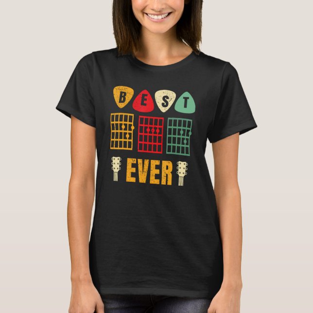 Best Guitar Dad Ever Chords Best Dad Guitar Guitar T-Shirt (Front)