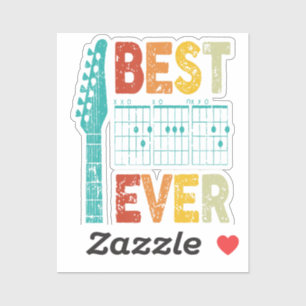 Best guitar dad ever chords best dad guitar shirt sticker