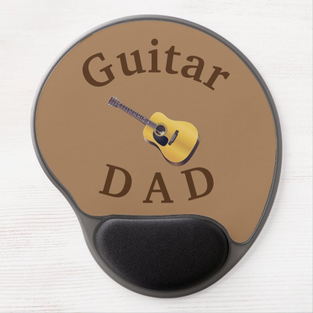 Best "GUITAR DAD" Ever! Father's Acoustical Guitar Gel Mouse Pad (Front)