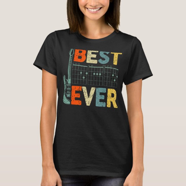 Best Guitar Dad Ever Guitarist Father Day Chord Gi T-Shirt (Front)