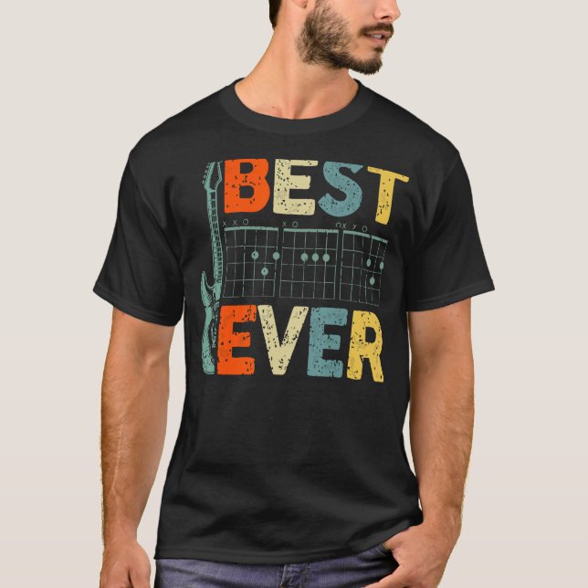 Best Guitar Dad Ever Guitarist Father Day Chord Gi T-Shirt (Front)