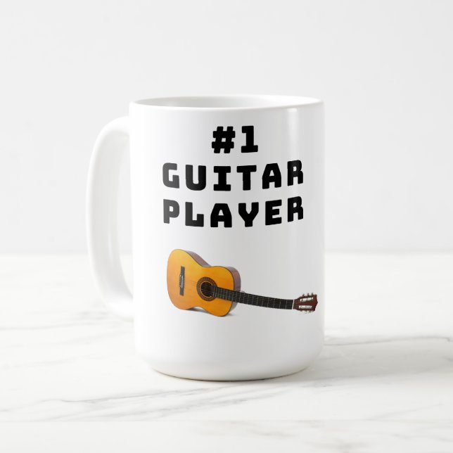 Best Guitar Player Music Coffee Mug (Front Left)