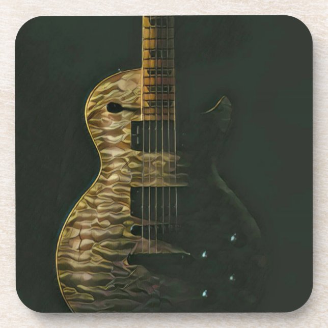 Best guitarist ever beverage coaster (Front)