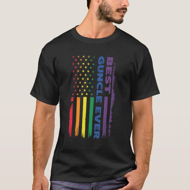 best guncle ever gay pride LGBT T-Shirt (Front)