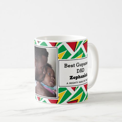 BEST GUYANESE DAD Guyanese Flag Personalized Photo Coffee Mug