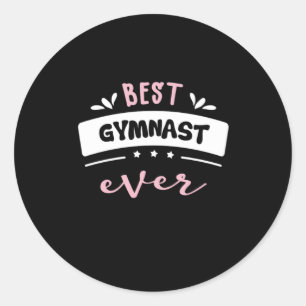 Best Gymnast Ever Gift Idea Classic Round Sticker