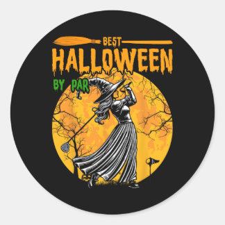 Best Halloween By Par Witch Golf Classic Round Sticker