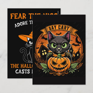 Best Halloween Cat Lover Spooky Season Apparel Gif Holiday Postcard
