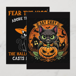 Best Halloween Cat Lover Spooky Season Apparel Gif Holiday Postcard