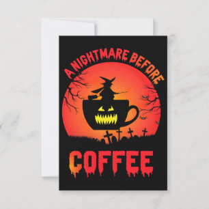 Best Halloween Coffee Personalizet – Spooky Custom Thank You Card
