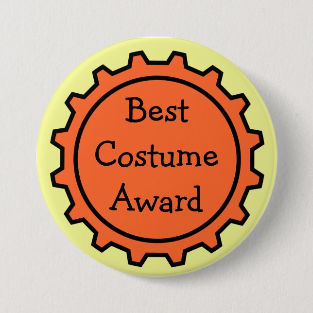 Best Halloween Costume Award Button (Front)