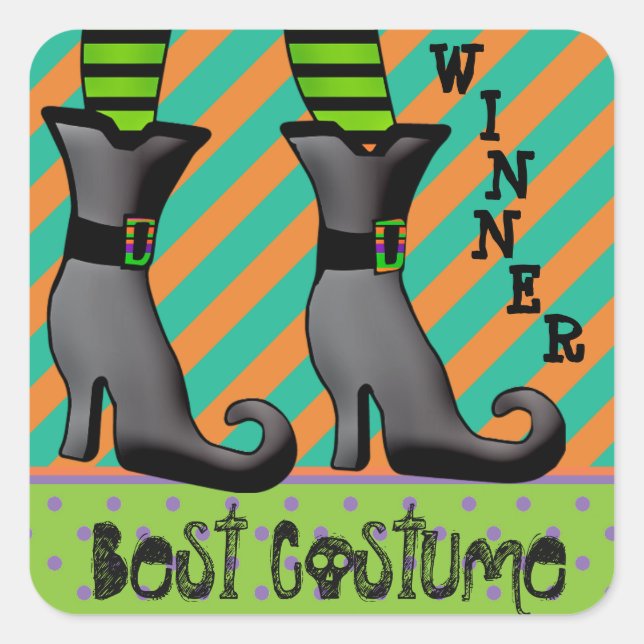 Best Halloween Costume Winner Square Sticker (Front)