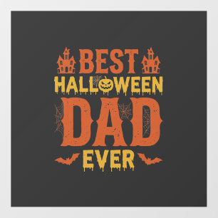 Best Halloween Dad Ever Vintage Distressed Design Floor Decals