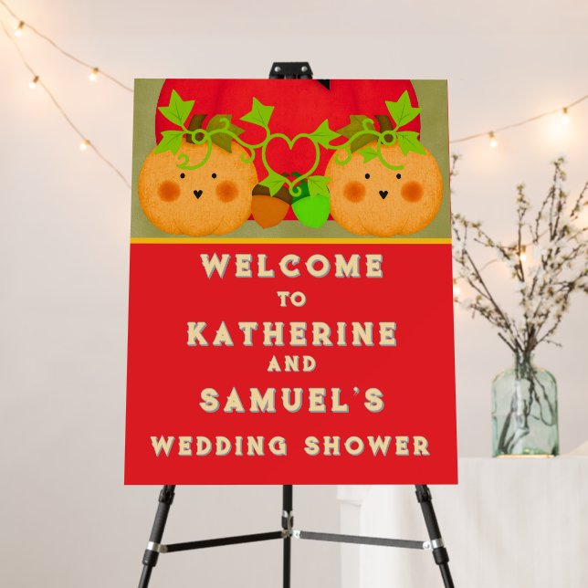 Best Halloween Wedding Shower Welcome Sign (In Situ (Stand))