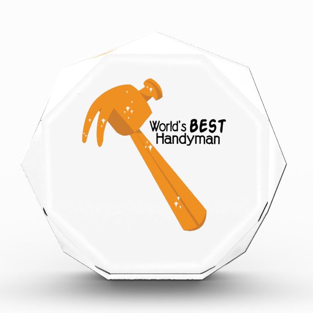 Best Handyman Acrylic Award (Front)