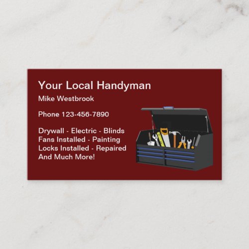 Best Handyman Services Business Card