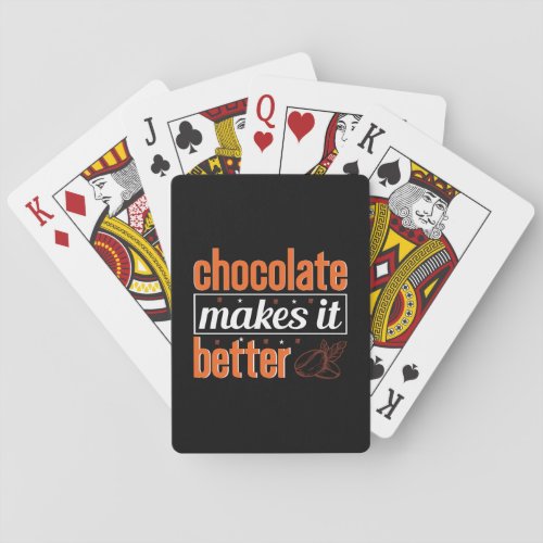 best happy chocolate day design vector playing cards