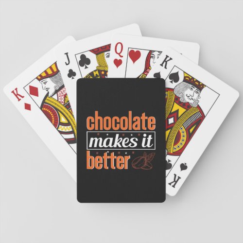 best happy chocolate day design vector poker cards