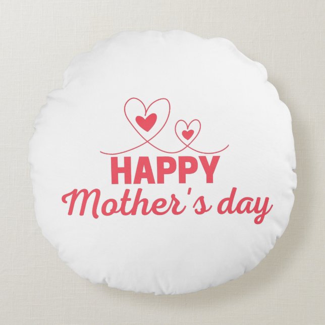 Best Happy Mother's Day Round Pillow (Front)