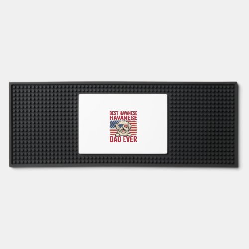 Best Havanese Dad Ever Patriotic Dog Shirt Design_ Bar Mat