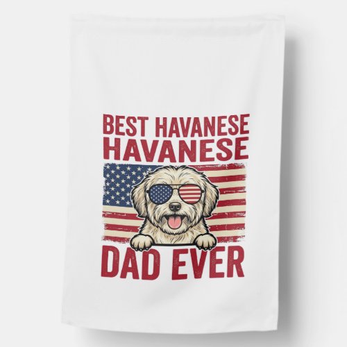 Best Havanese Dad Ever Patriotic Dog Shirt Design_ House Flag