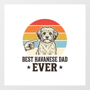 Best Havanese Dad Ever Vintage Dog Shirt Design_1 Floor Decals