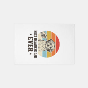 Best Havanese Dad Ever Vintage Dog Shirt Design_1 Rug
