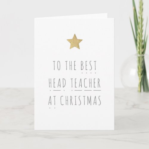 Best Head Teacher Phonics Christmas Greeting Card