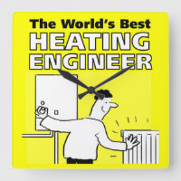 Best Heating Engineer or Plumber Square Wall Clock